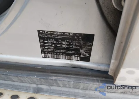 2011 Mercedes-Benz Gl 450 4Matic from USA, damaged, VIN 4JGBF7BE8BA688914